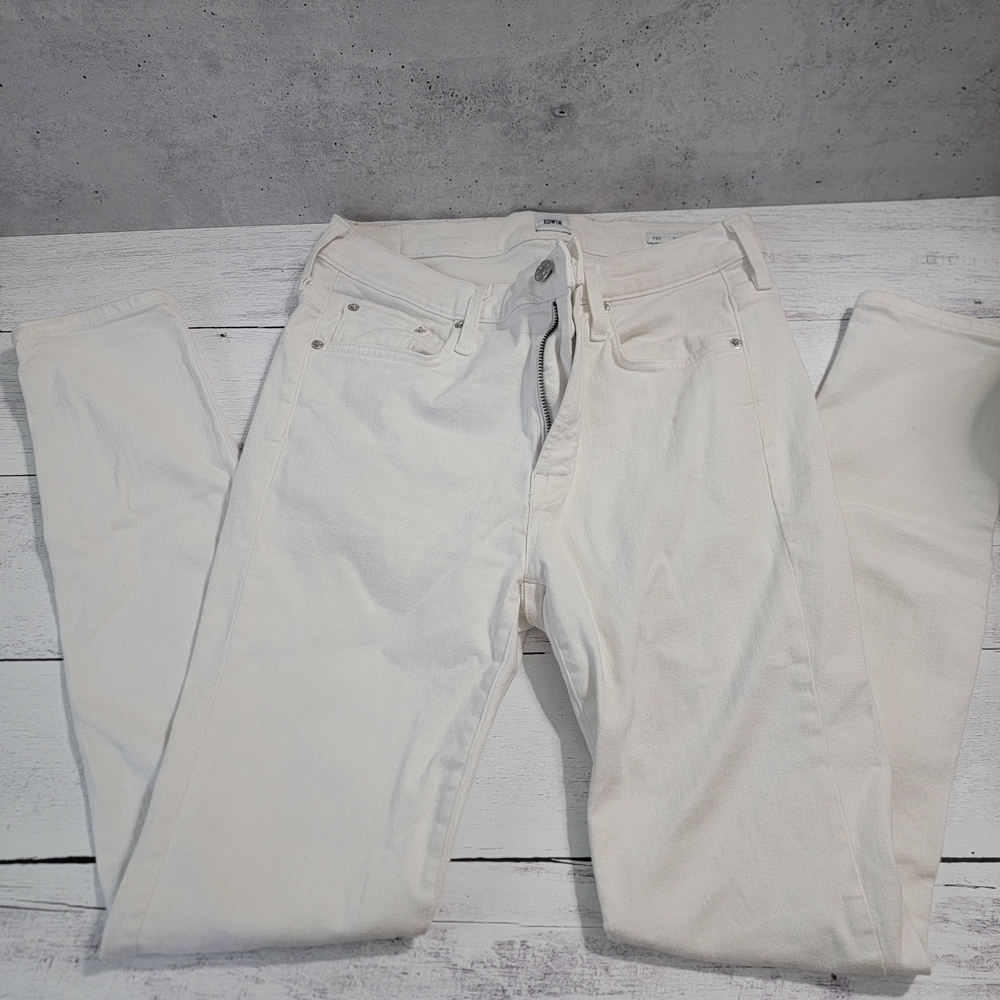 Edwin Cream Skinny Jeans Sleek and Stylish